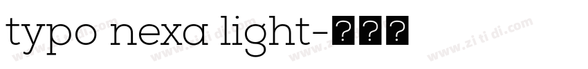 typo nexa light字体转换
